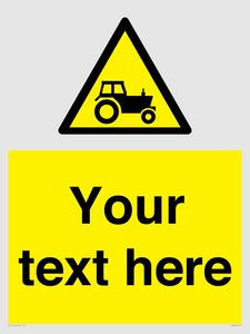 Custom warning farm machinery